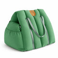 PUFF green padded pet travel bed and carrier