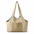 BURROW beige pet carrier tote with front pocket