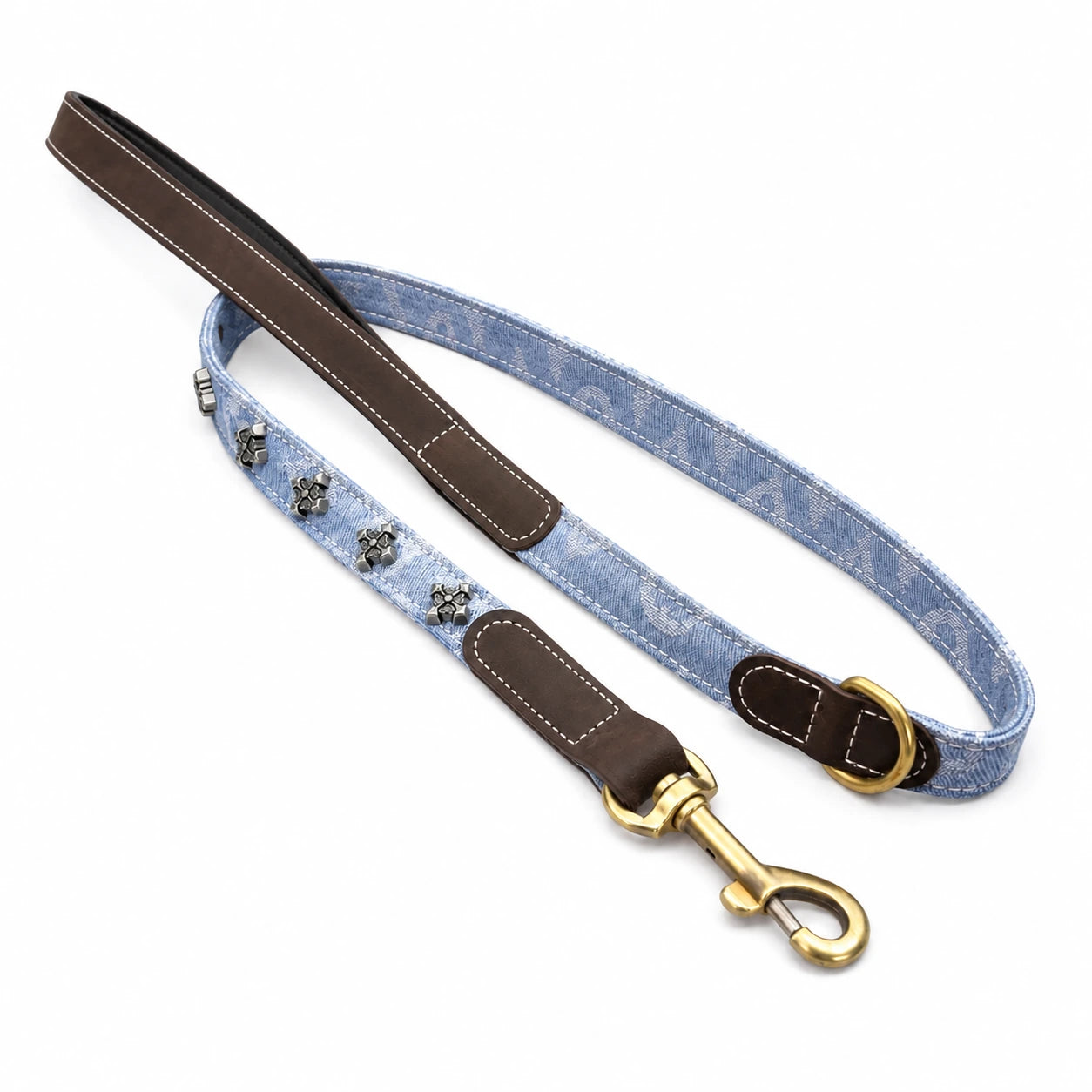CREST denim dog lead